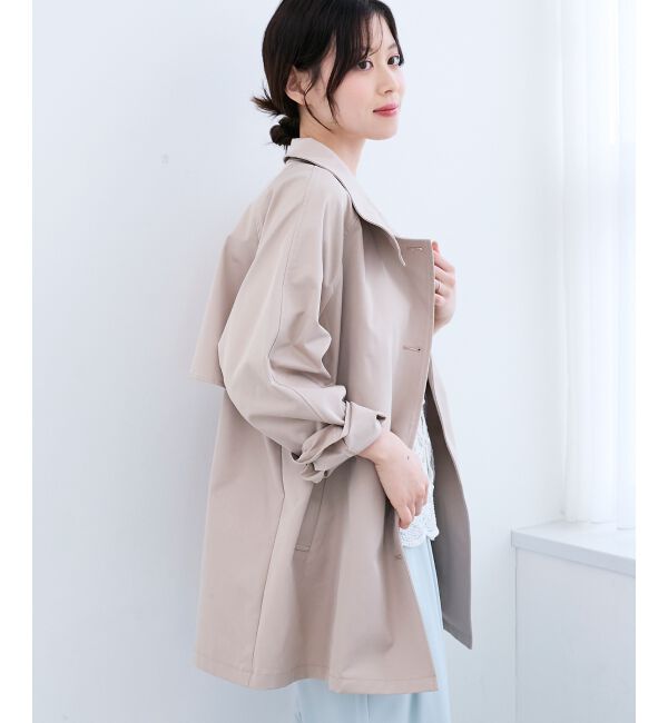  「ツイルストレッチステンカラーコート」|ステンカラーコート|