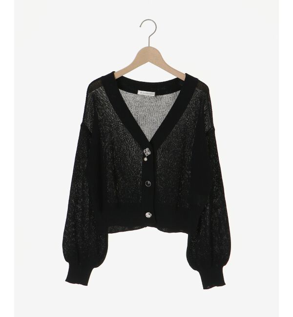  「ビジューボタンUVカットカーデ」|カーディガン|