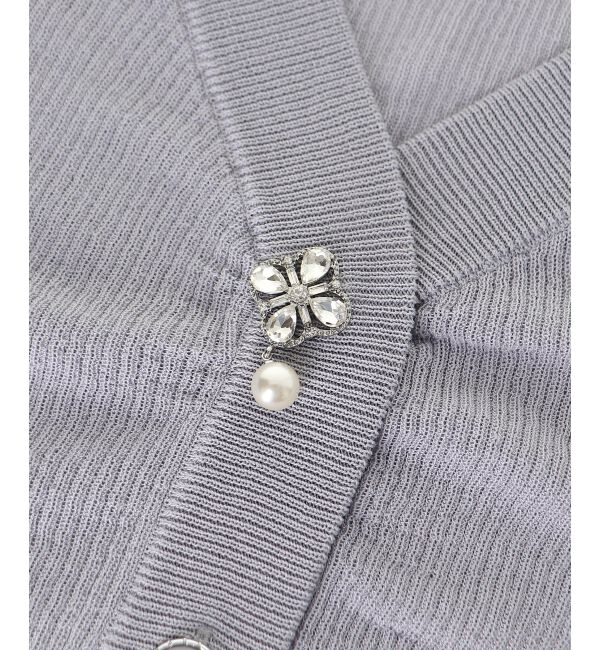  「ビジューボタンUVカットカーデ」|カーディガン|