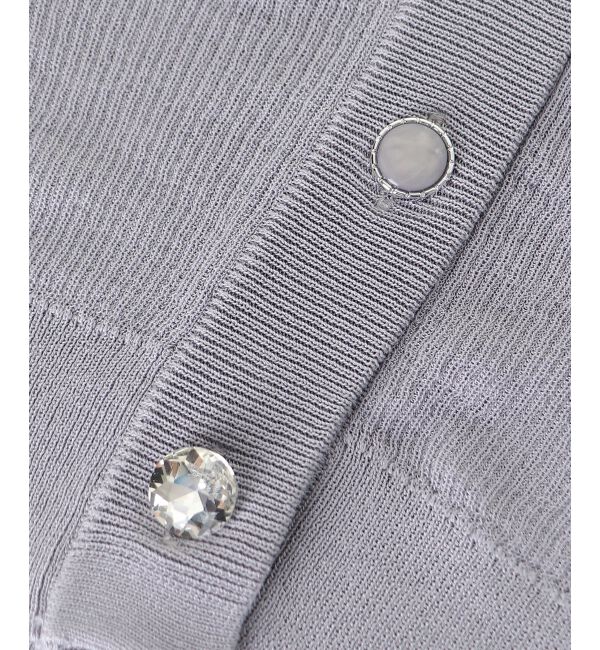  「ビジューボタンUVカットカーデ」|カーディガン|