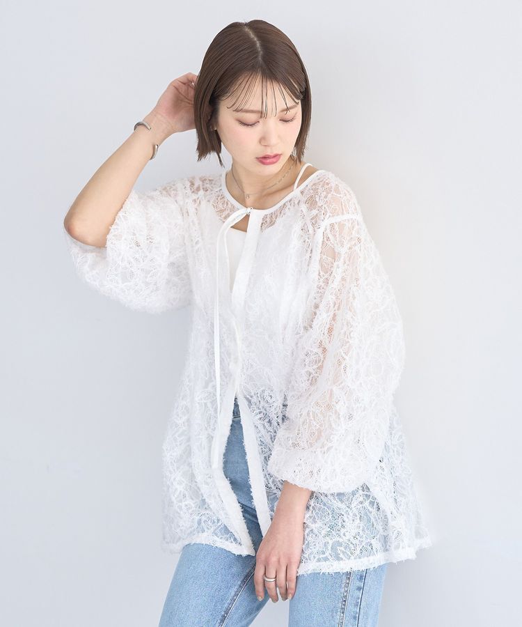 earth music&ecology「レースフラワーブラウス」|シャツ・ブラウス|