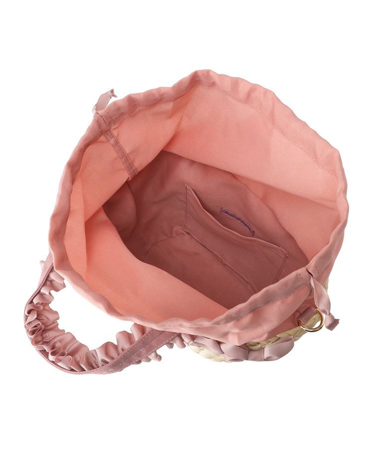 Maison de FLEUR「【2Way】フリルハンドルメイズリボン2Wayカゴバッグ」|ハンドバッグ|