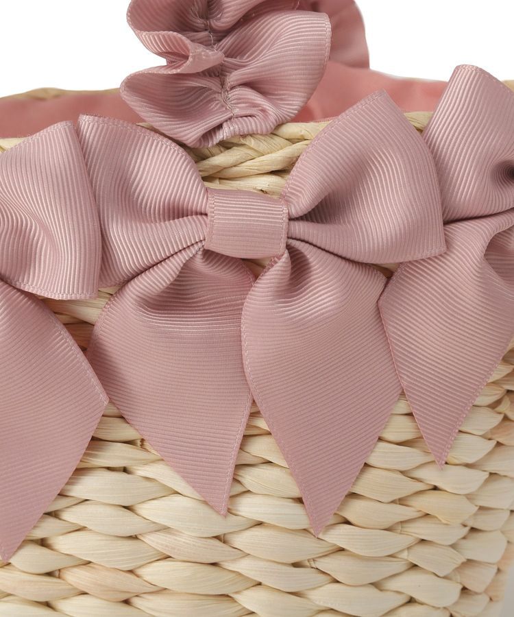 Maison de FLEUR「【2Way】フリルハンドルメイズリボン2Wayカゴバッグ」|ハンドバッグ|