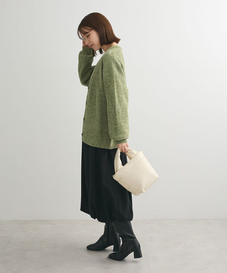 Green Parks「ベロアモールVネックカーディガン」|カーディガン|
