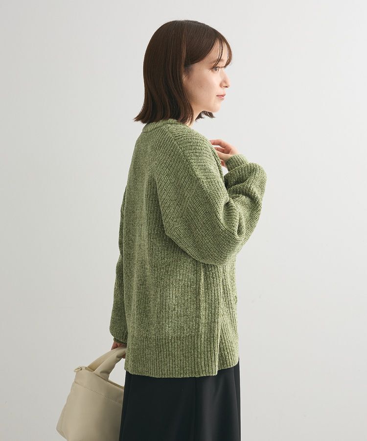 Green Parks「ベロアモールVネックカーディガン」|カーディガン|