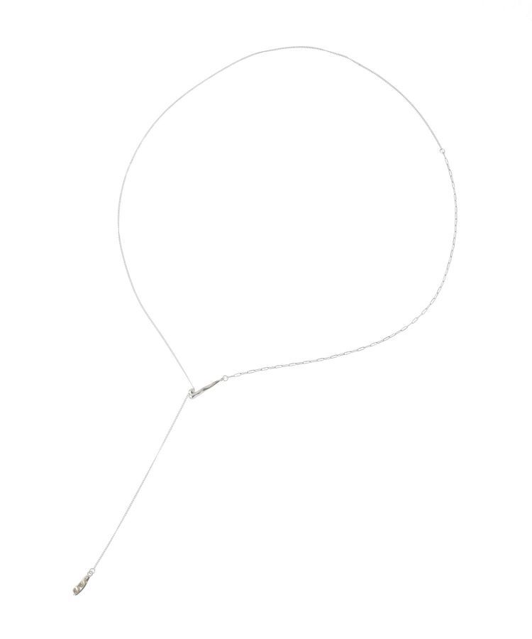 YECCA VECCA「ドロップパーツスライドY字ネックレス」|ネックレス|Silver