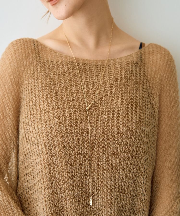 YECCA VECCA「ドロップパーツスライドY字ネックレス」|ネックレス|Gold