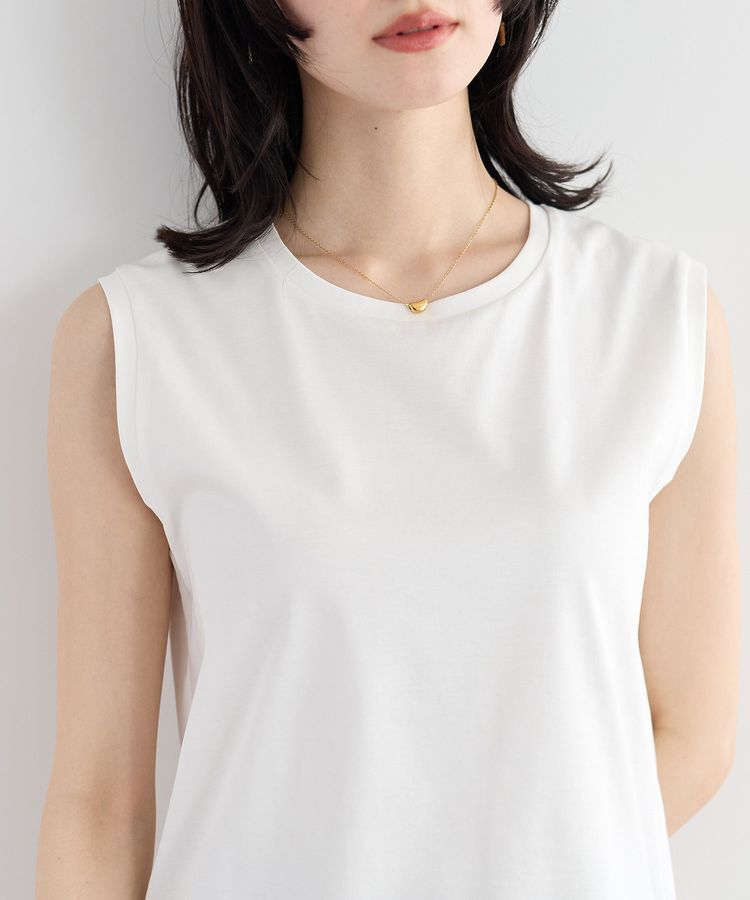 YECCA VECCA「コットンスムースノースリーブトップス」|Tシャツ・カットソー|