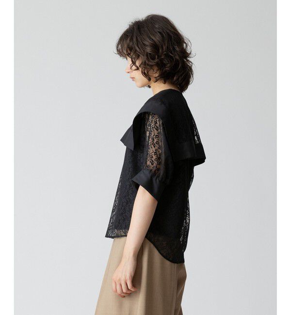 allureville「レーススクエアカラーブラウス」|シャツ・ブラウス|