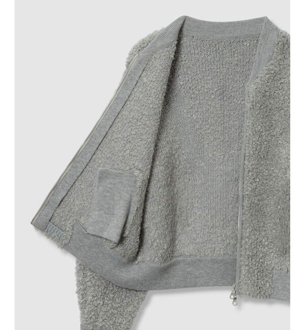 allureville「ニットボアブルゾン」|ブルゾン・スタジャン|