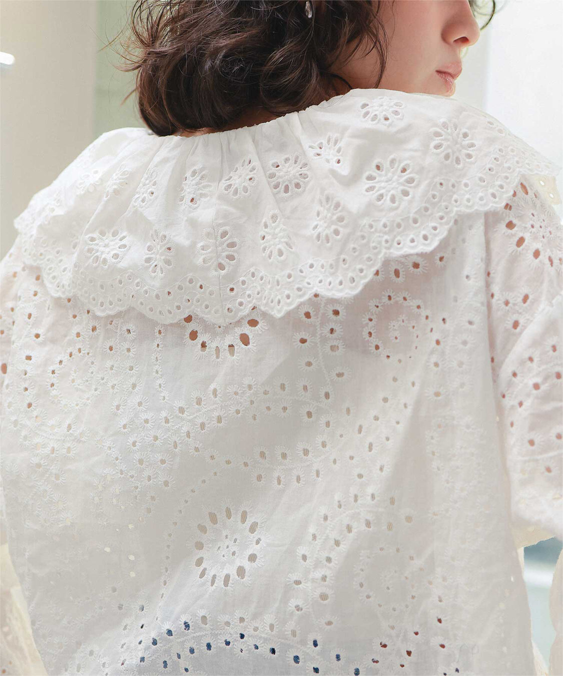 titivate「フリルカラーレースブラウス」|シャツ・ブラウス|