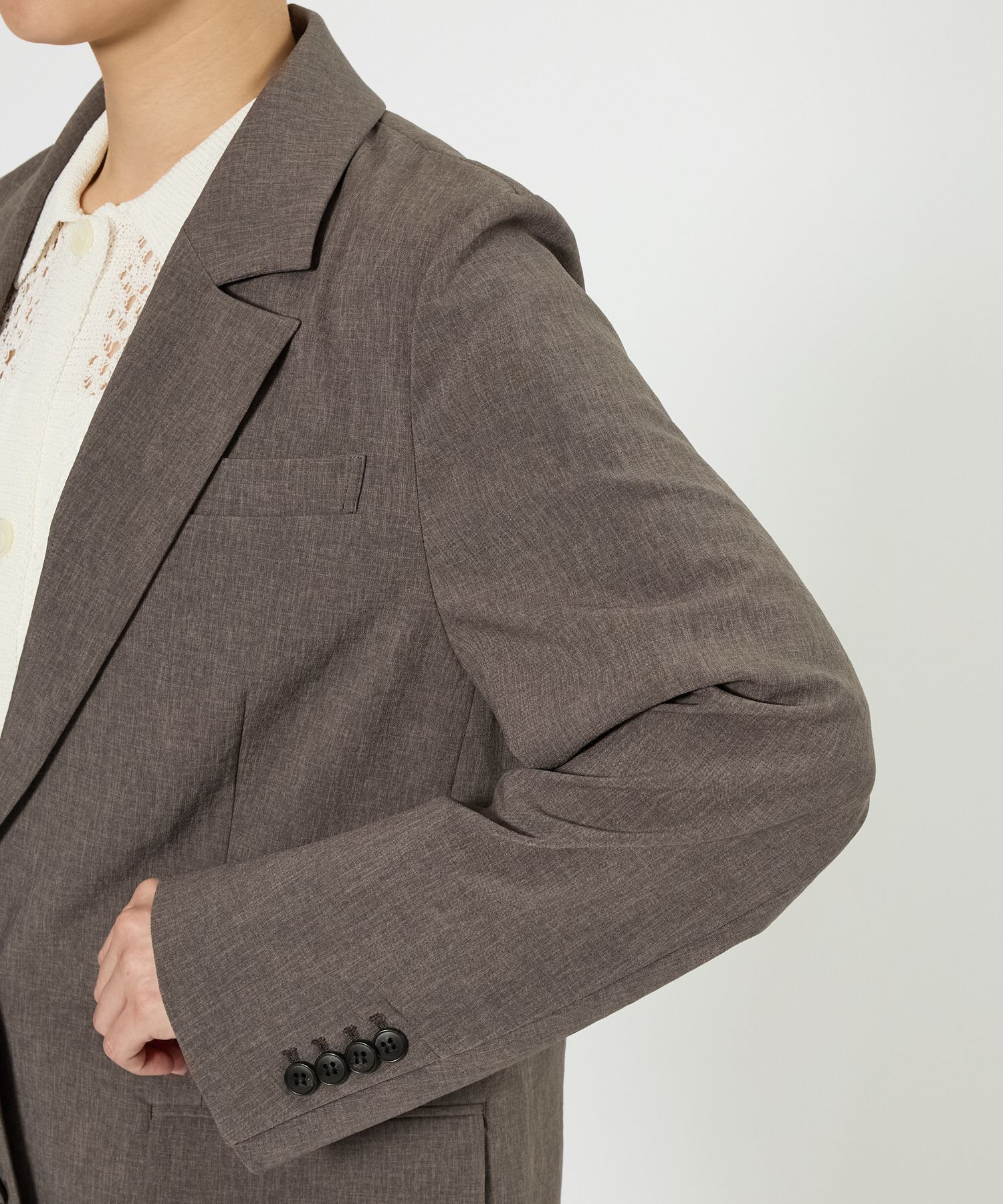 BABYLONE「リネンライクシャンタンクロスジャケット」|テーラードジャケット|