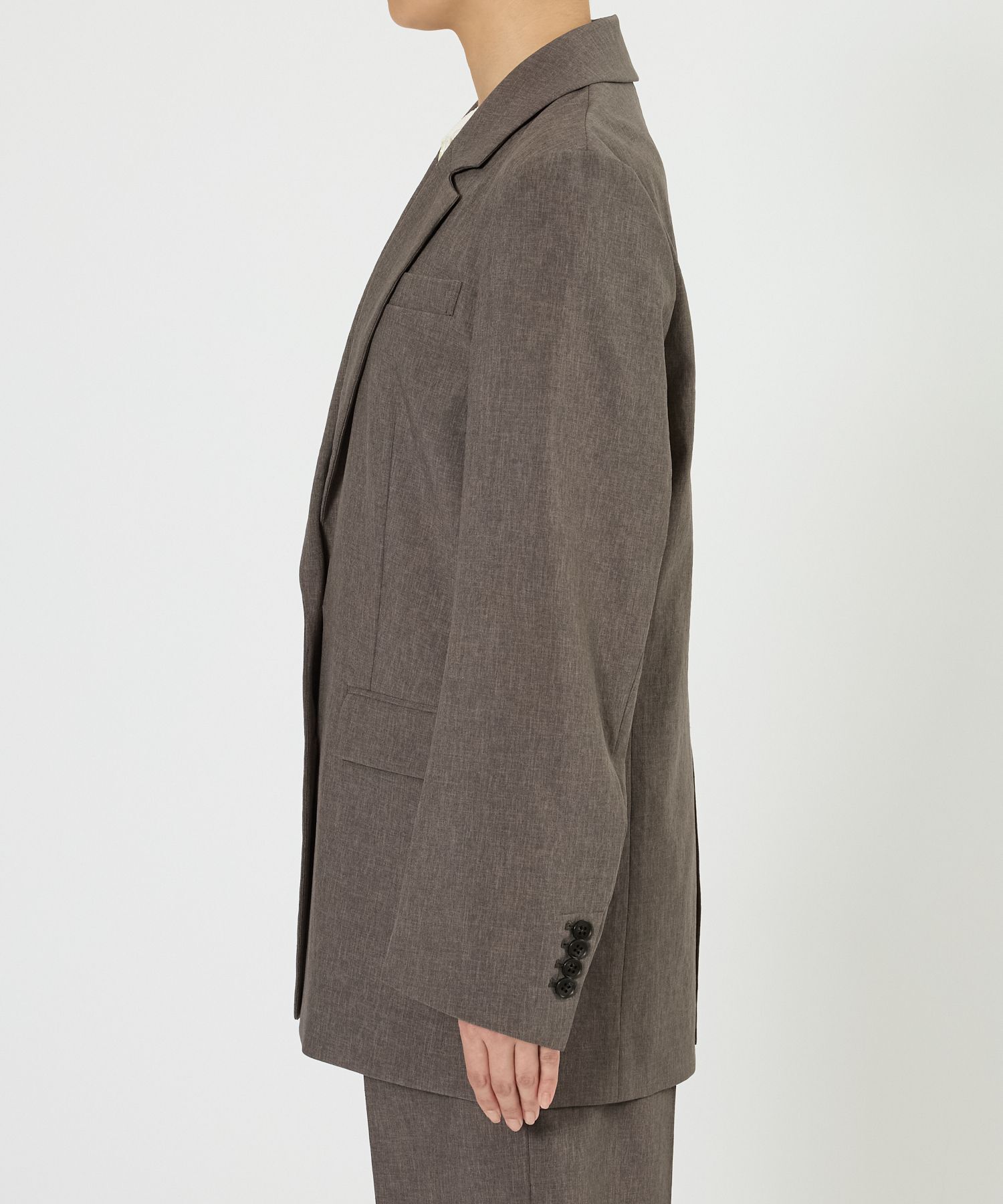 BABYLONE「リネンライクシャンタンクロスジャケット」|テーラードジャケット|