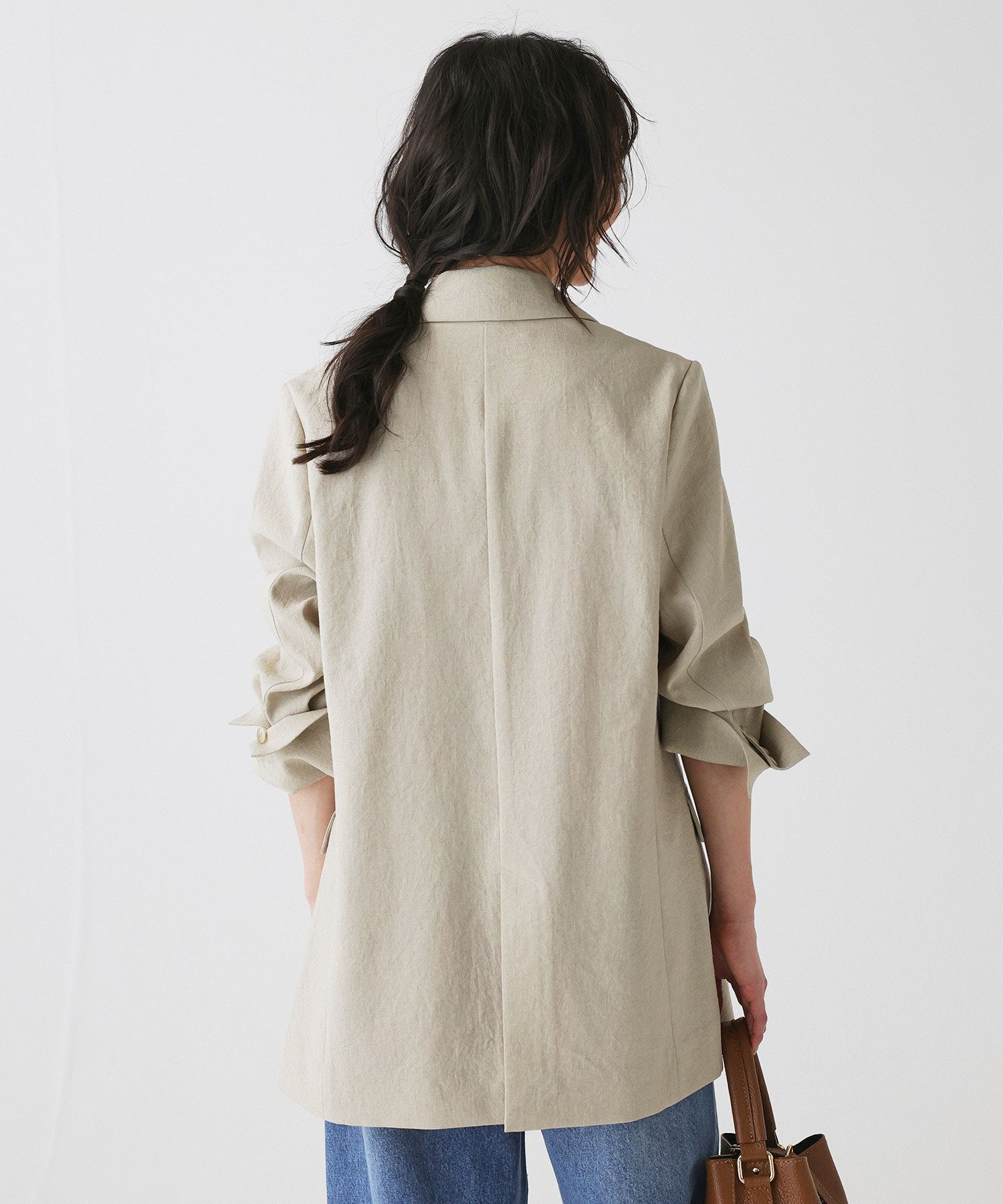 BABYLONE「リネンライクシャンタンクロスジャケット」|テーラードジャケット|