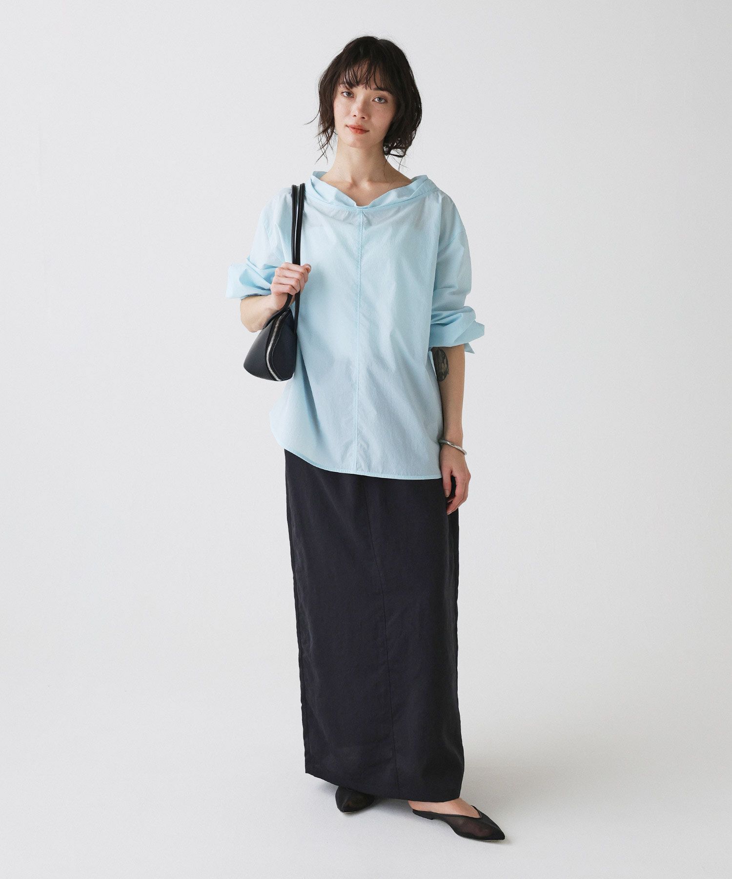 BABYLONE「【多機能素材】ボトルネックブラウス」|シャツ・ブラウス|