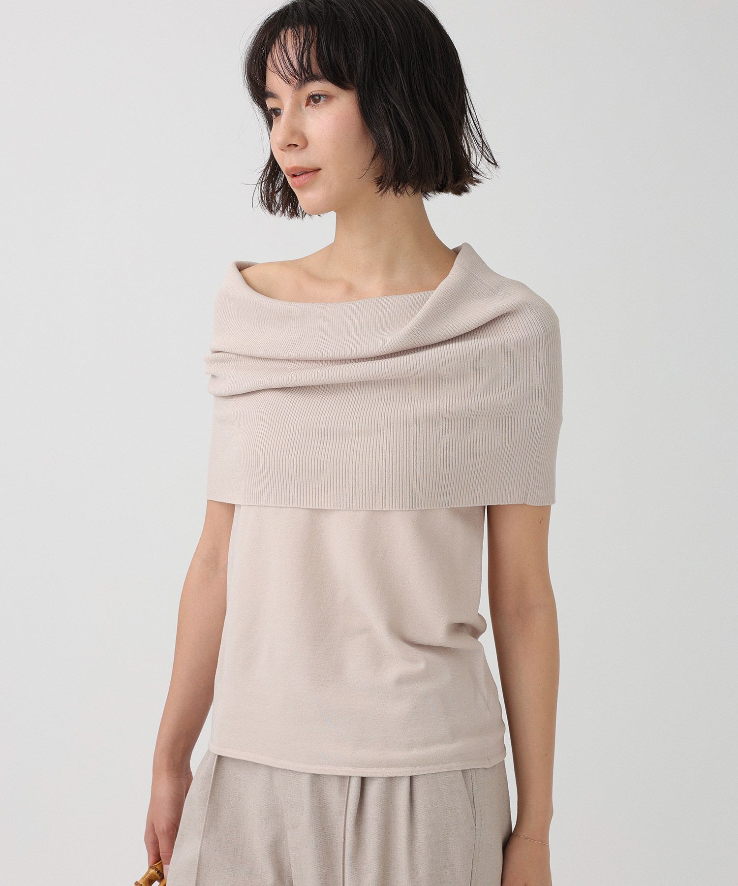 BABYLONE「オフショル天竺ニット」|ニット・セーター|ﾍﾞｰｼﾞｭ