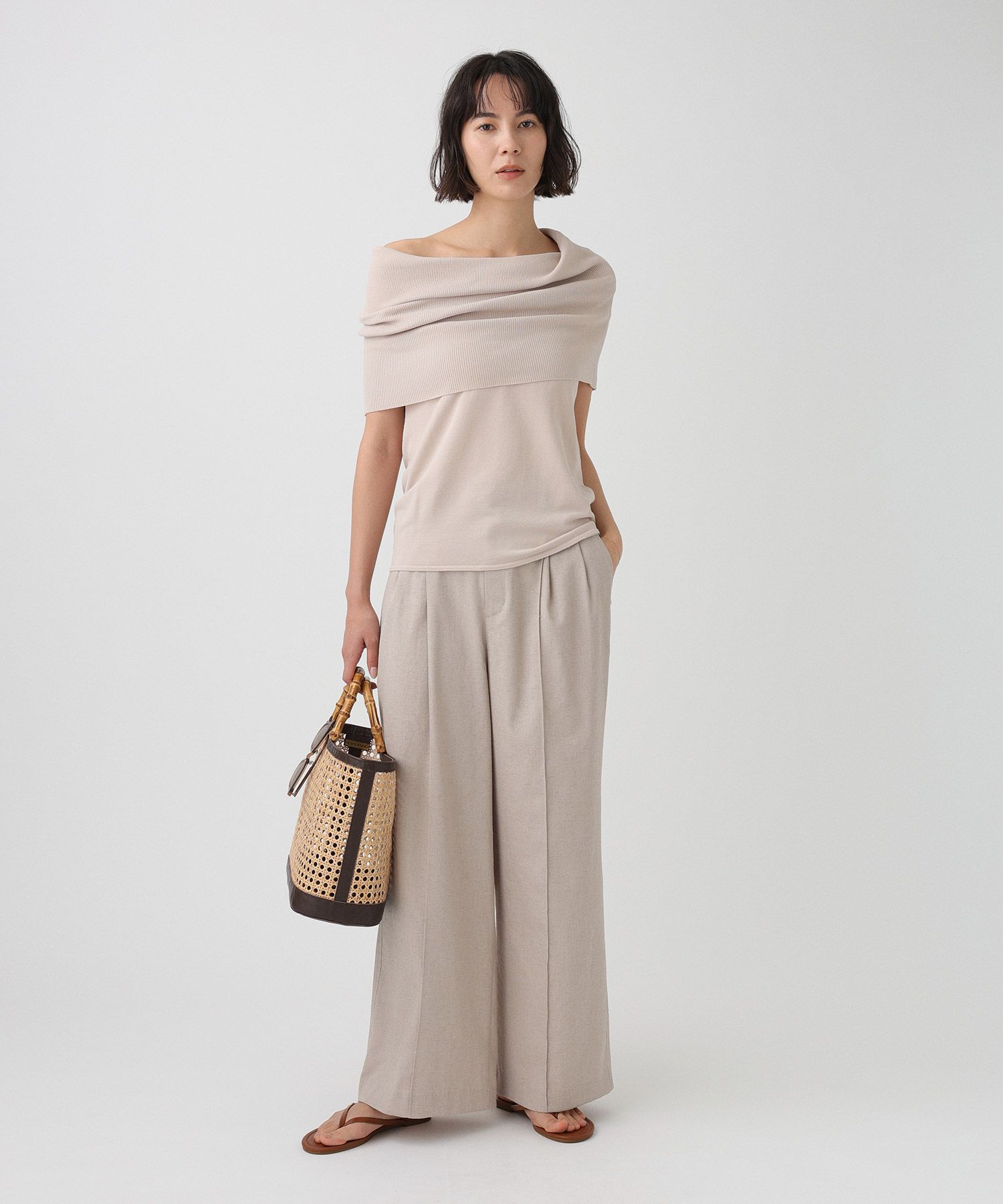 BABYLONE「オフショル天竺ニット」|ニット・セーター|