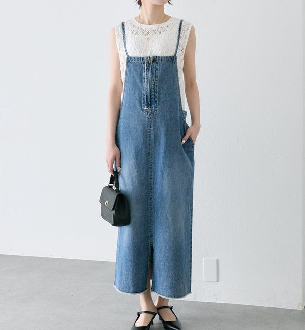  「ストレッチレースノースリーブTシャツ」|Tシャツ・カットソー|