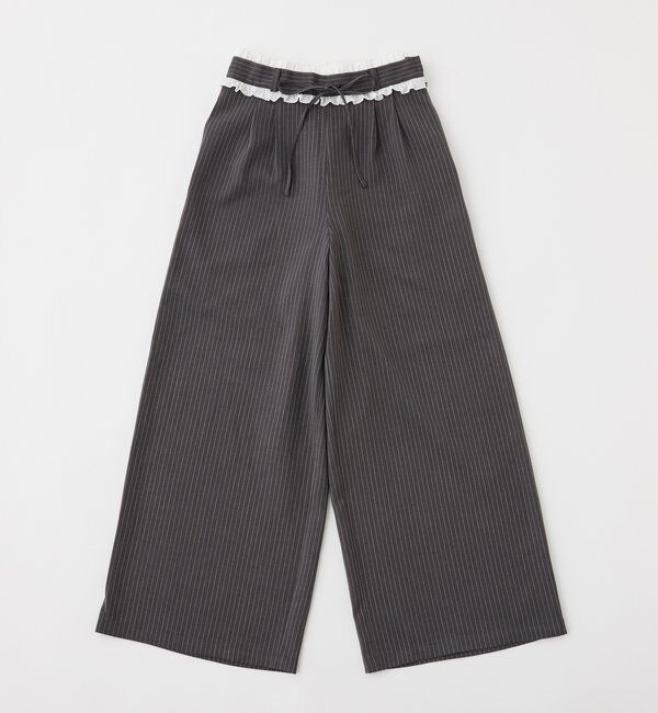  「【Black Ribbon Collection】ウエストフリルスラックス」|その他|