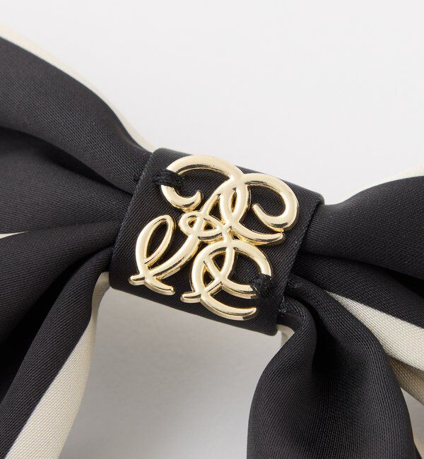  「【Eliane Collection】ロゴエンブレム付きスカーフバレッタ」|その他|