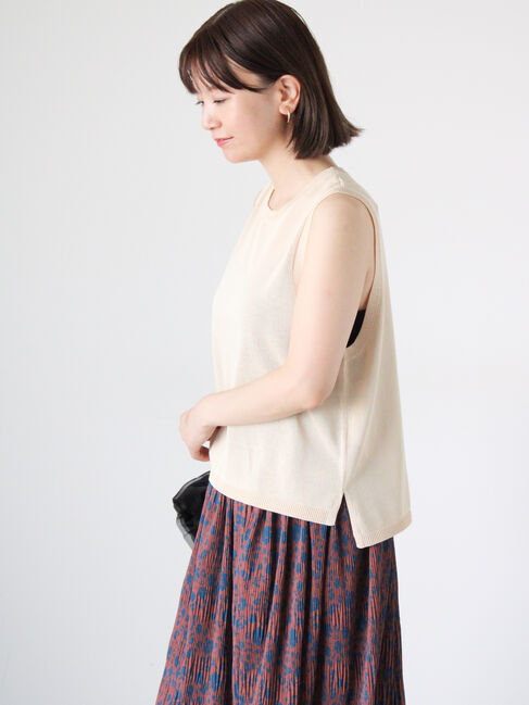 Lugnoncure「無地/柄アソートノースリーブニット」|ニット・セーター|ベージュ