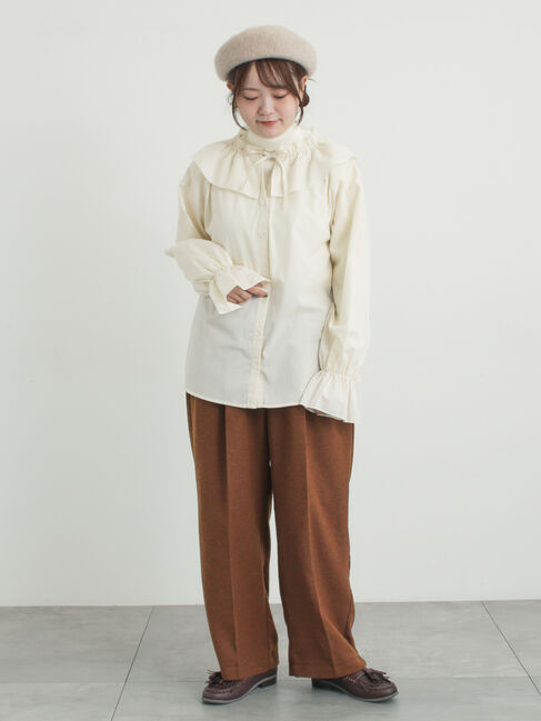 Samansa Mos2「フリル襟ブラウス」|シャツ・ブラウス|