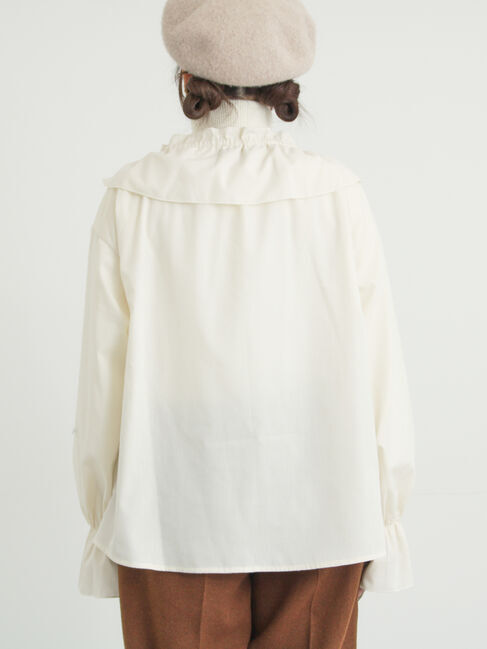 Samansa Mos2「フリル襟ブラウス」|シャツ・ブラウス|
