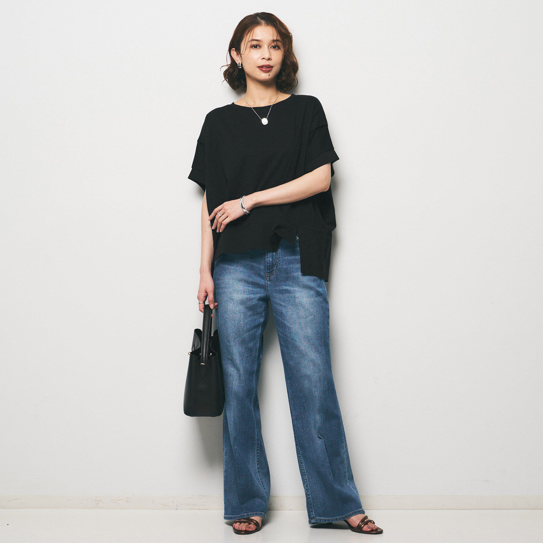 UNTITLED「【Audrey and John Wad】ダブルシルケット天竺デザインプルオーバー」|Tシャツ・カットソー|