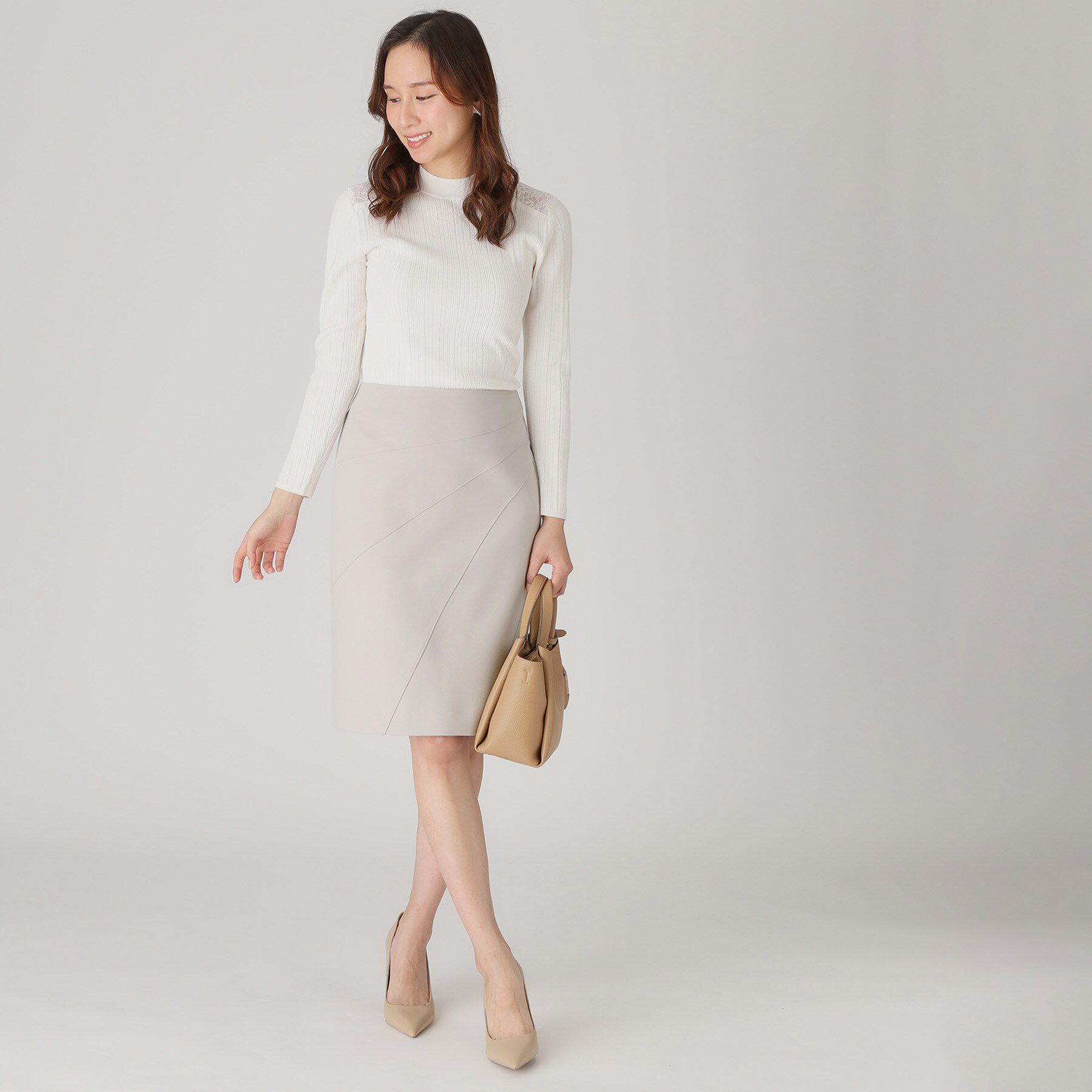 COUP DE CHANCE「【洗える】レースニットトップス」|ニット・セーター|