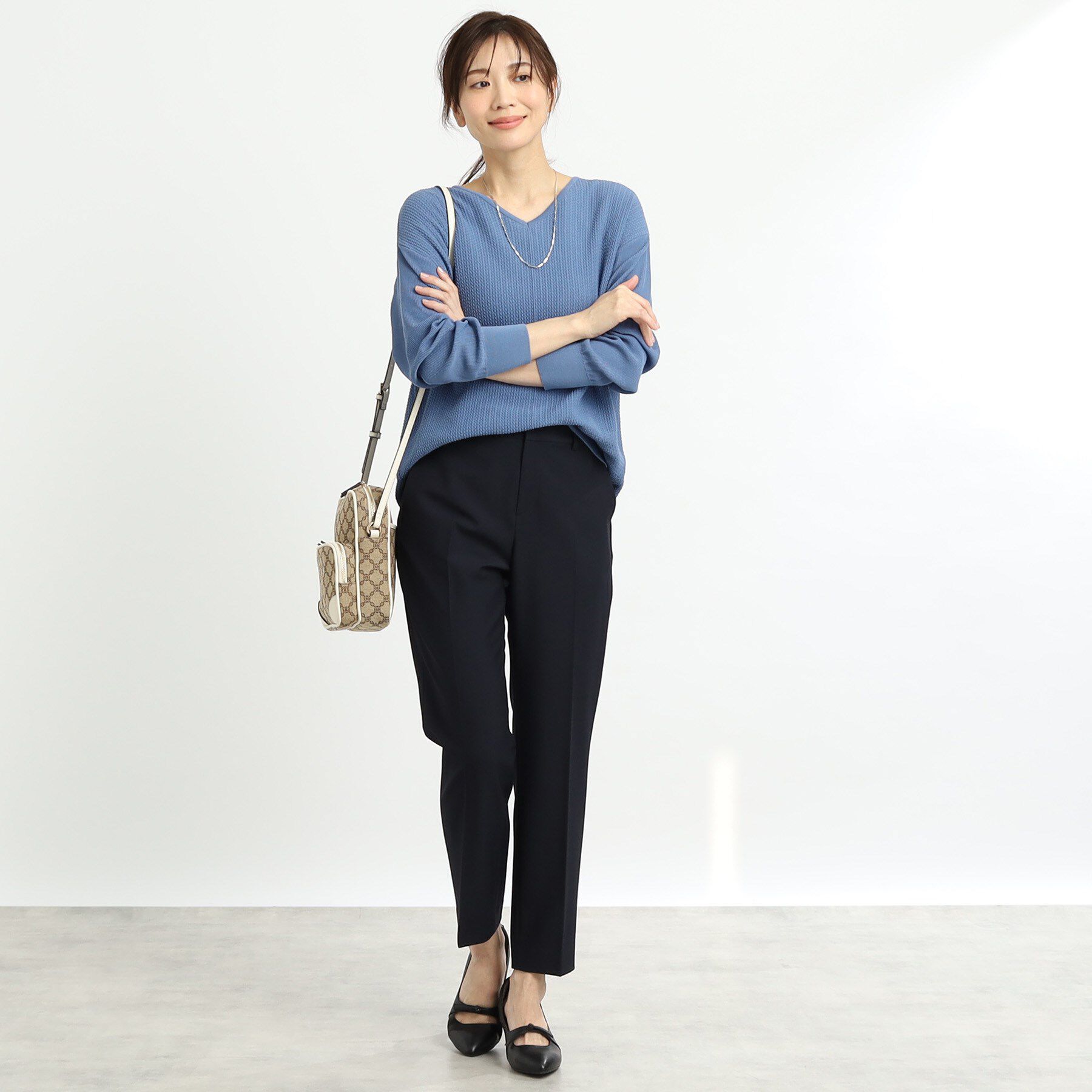 Reflect「【WEB先行カラーあり／ヒップ周りカバー】オフボディニット」|ニット・セーター|