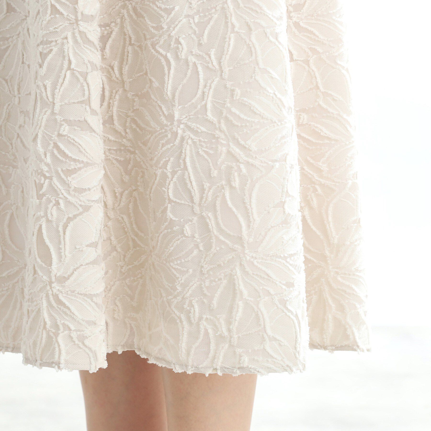 Reflect「【手洗い可】カットジャカードロングスカート」|スカート|