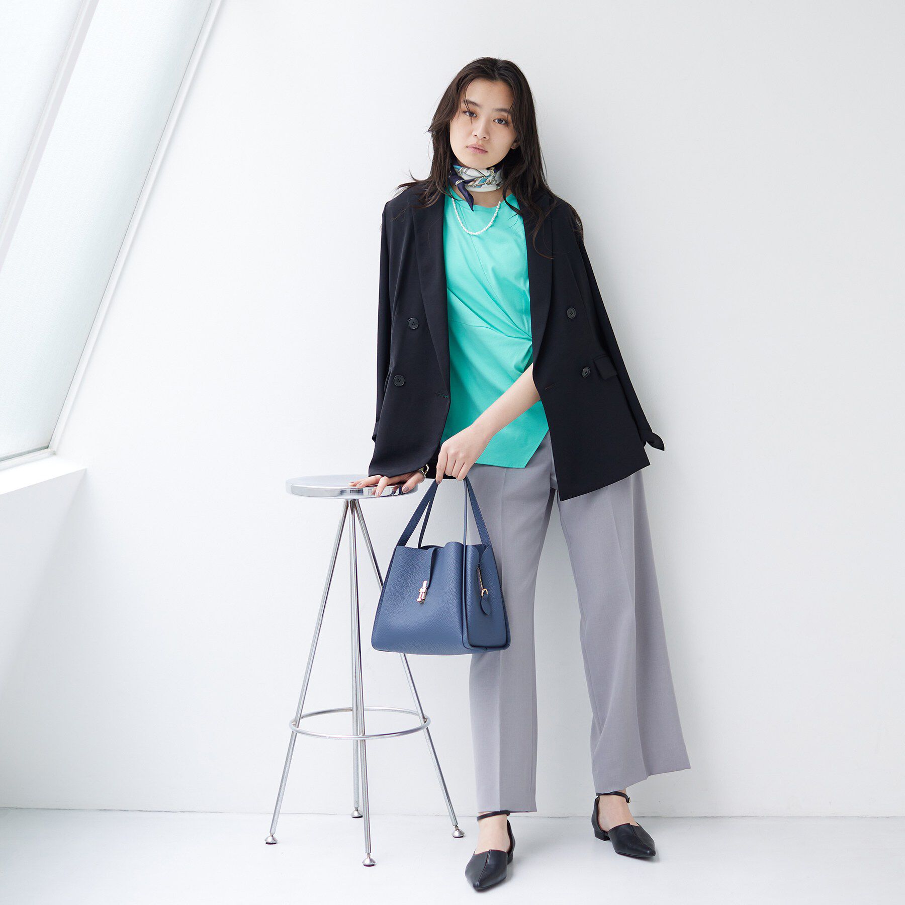 INDIVI「【洗える】ねじりデザインTシャツ」|Tシャツ・カットソー|