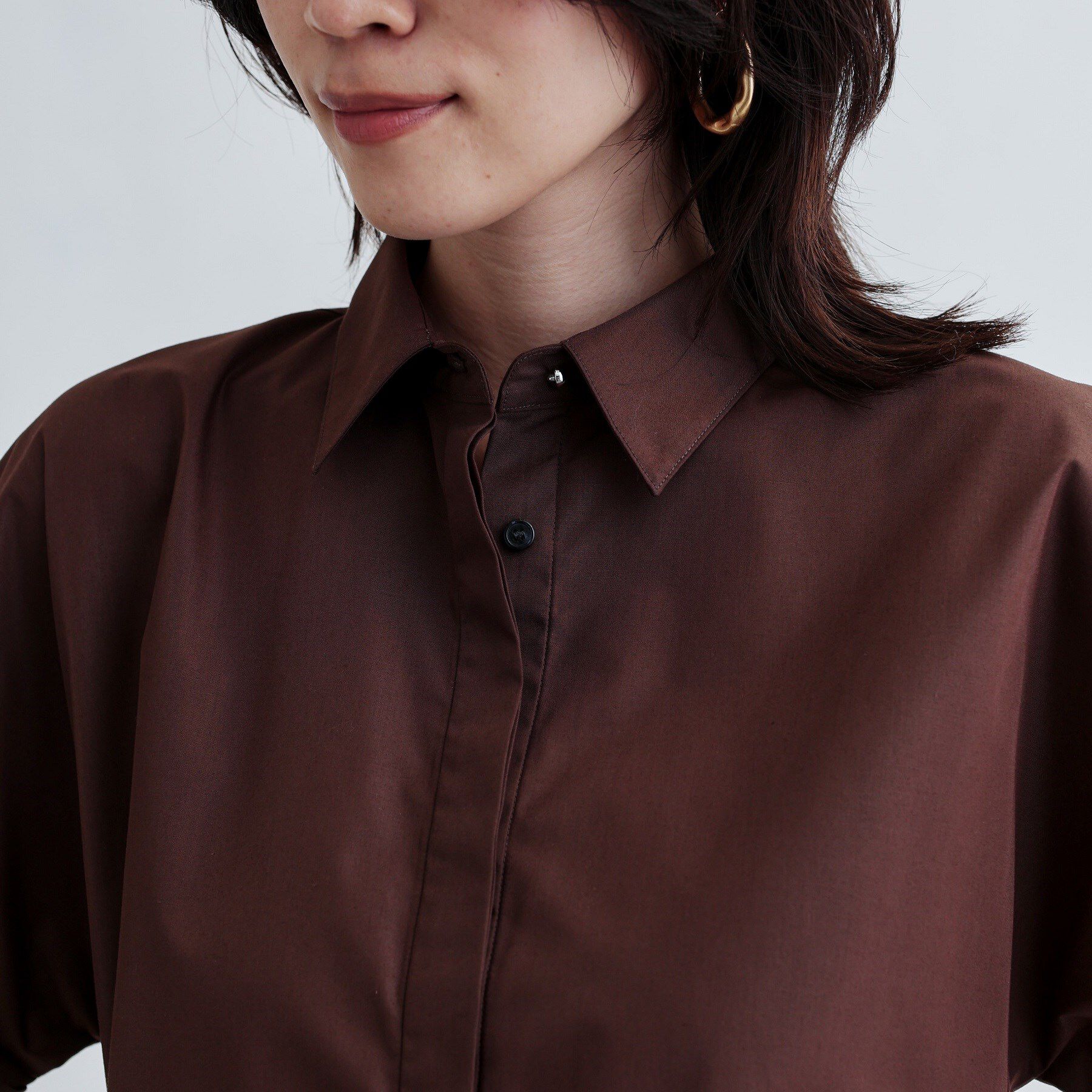 GALLEST「バルーンペプラムハーフ袖ブラウス」|シャツ・ブラウス|