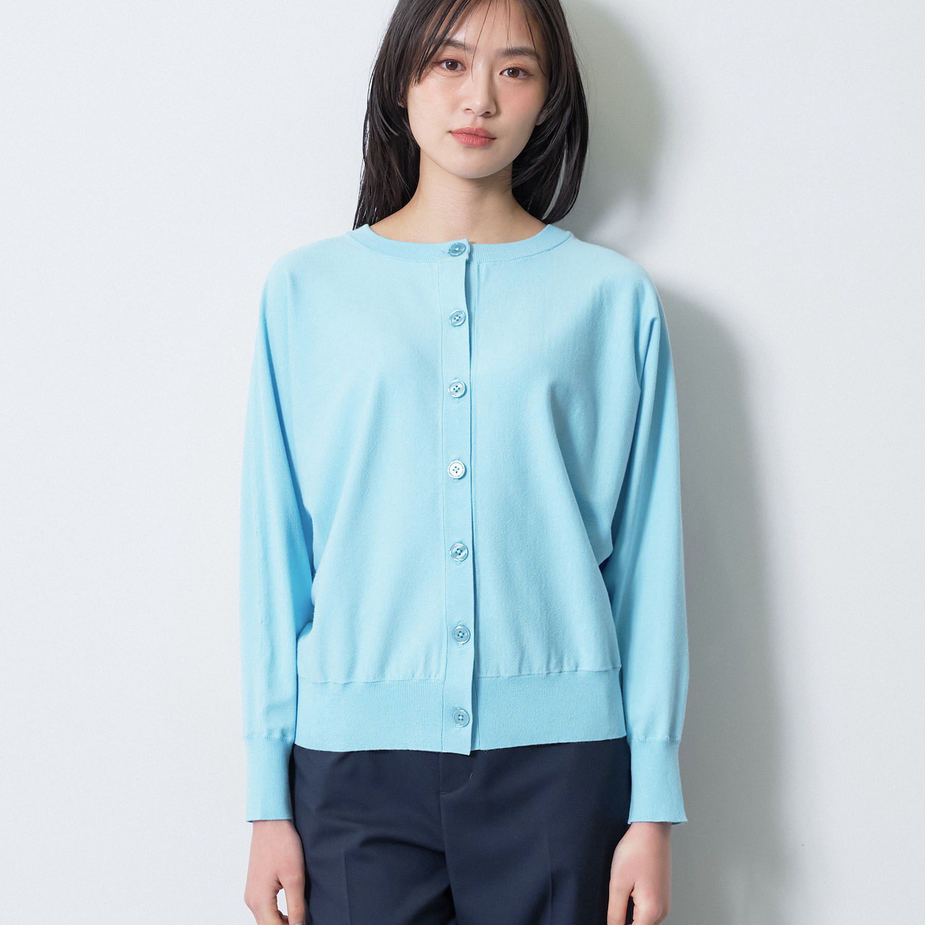 INDIVI「【洗える／前後2WAY／アンサンブル可能】ドルマンスリーブカーディガン」|カーディガン|