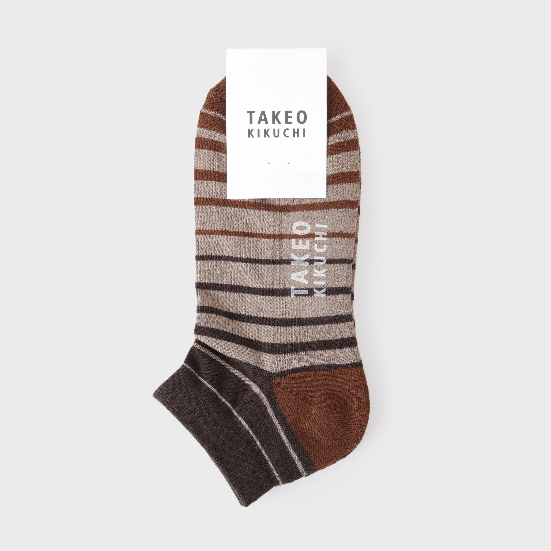 TAKEO KIKUCHI「グラデボーダーショートソックス」|ソックス|ブラウン(544)