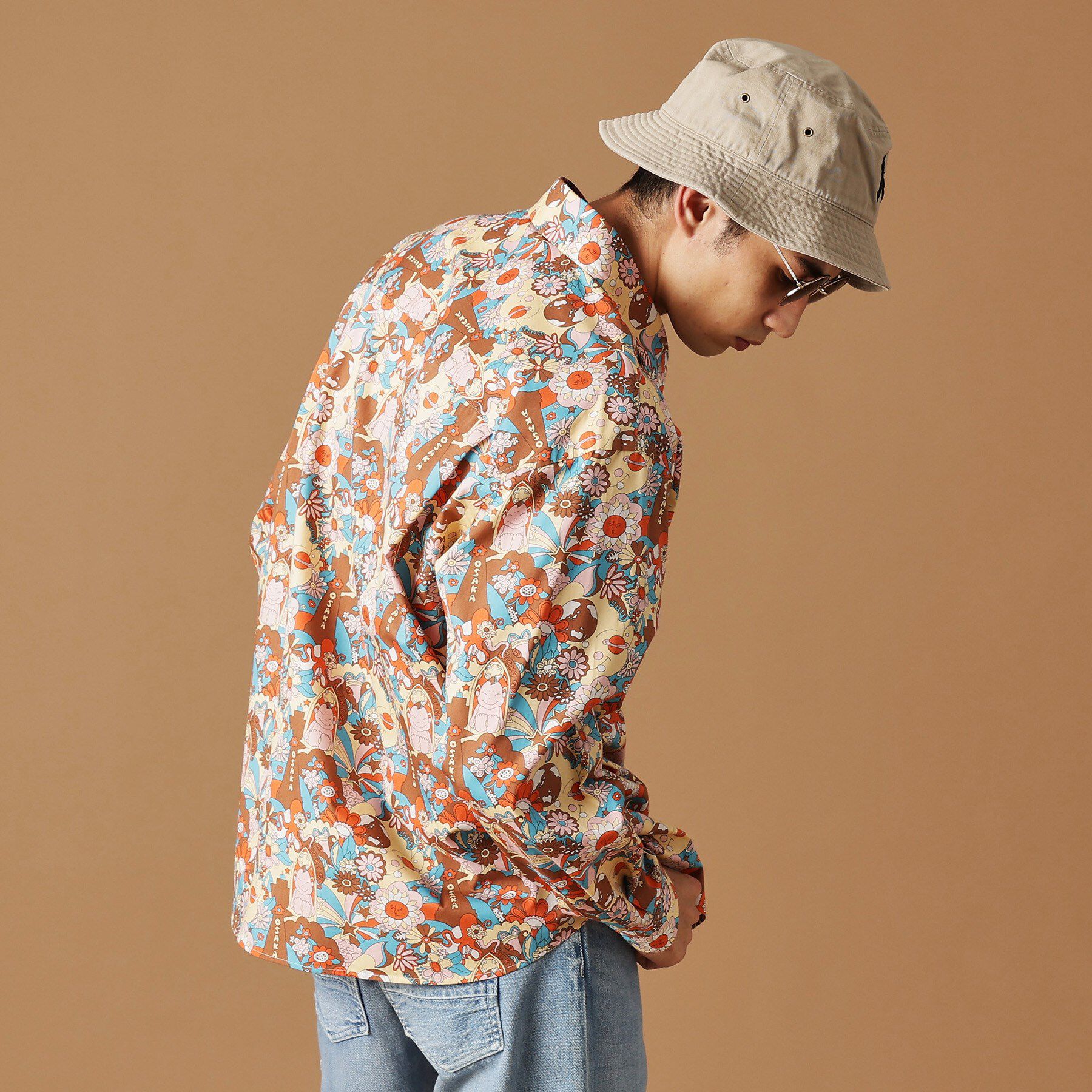 40CARATS&525「【Sサイズ～】ビリケンプリント 長袖シャツ」|シャツ・ブラウス|