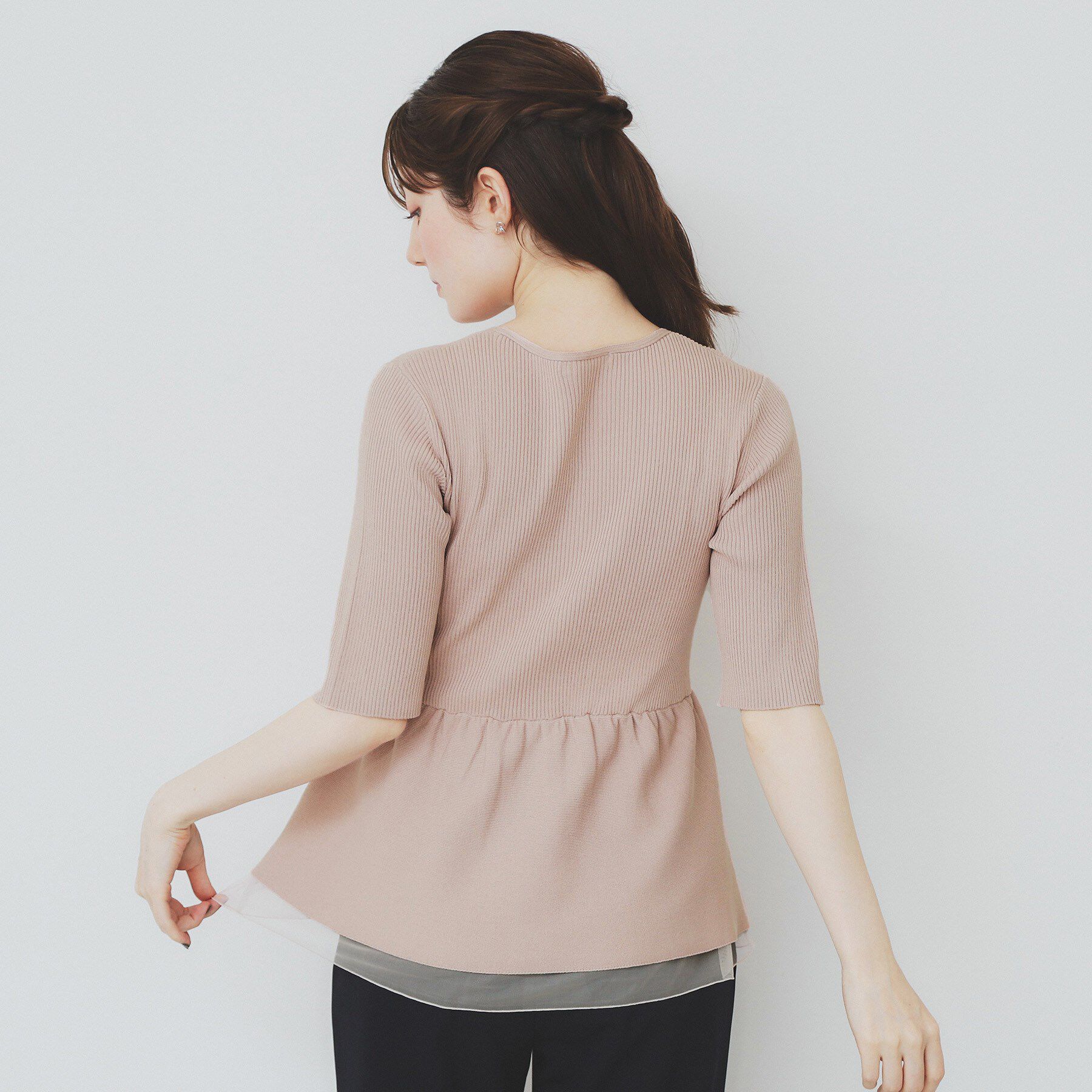 index「シアーレイヤードペプラムニット【洗濯機洗い可】」|ニット・セーター|