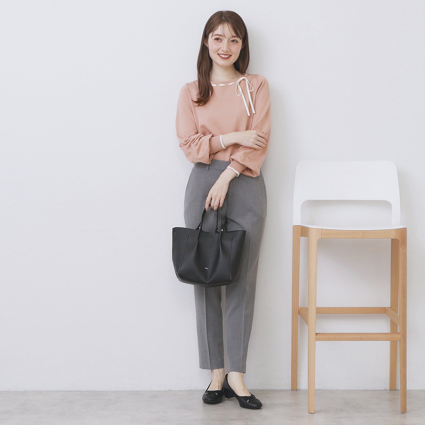 index「はしごリボンバイカラーニット【洗濯機OK】」|ニット・セーター|