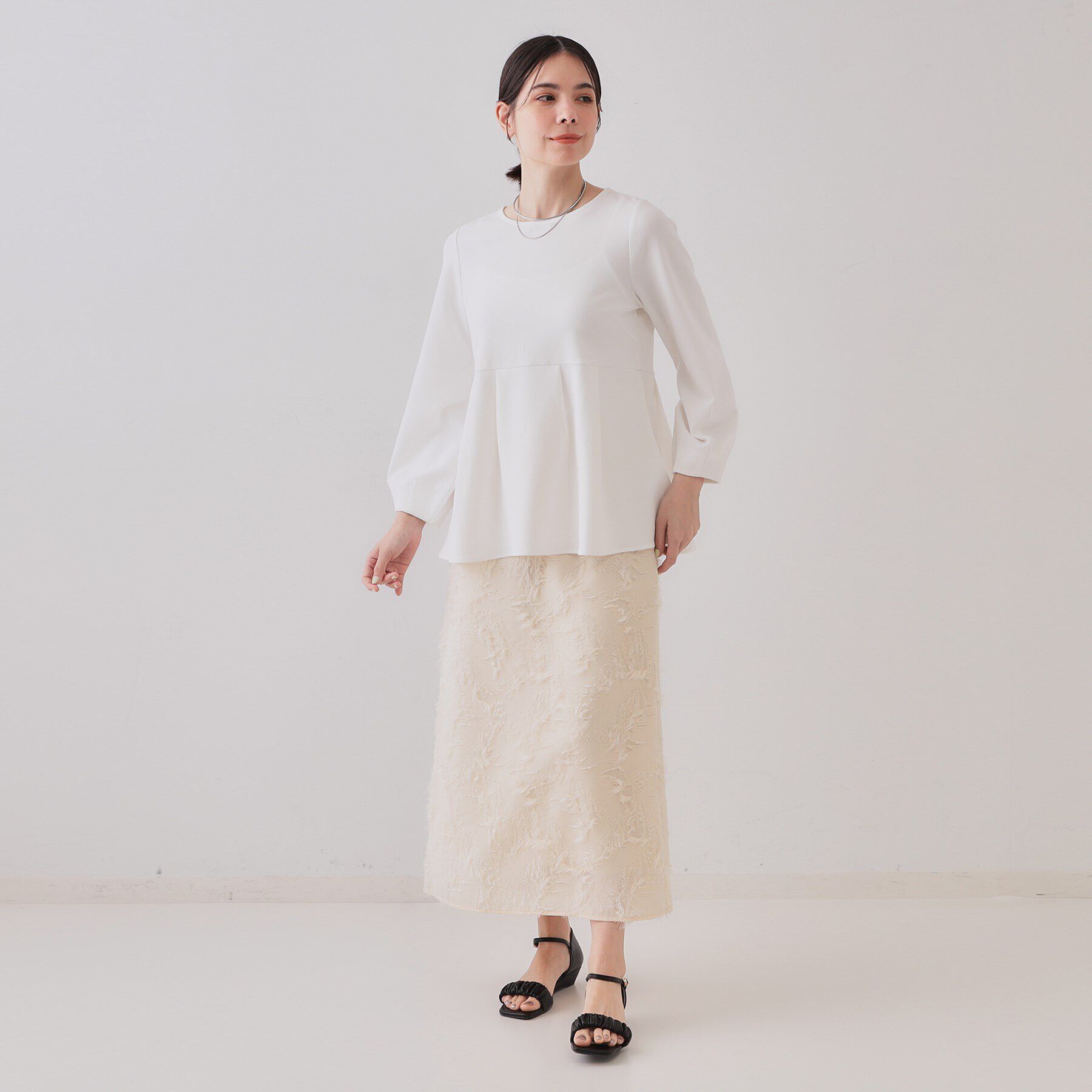 OPAQUE.CLIP「ペプラムトップス【UV/吸水速乾/洗濯機洗い可】」|Tシャツ・カットソー|