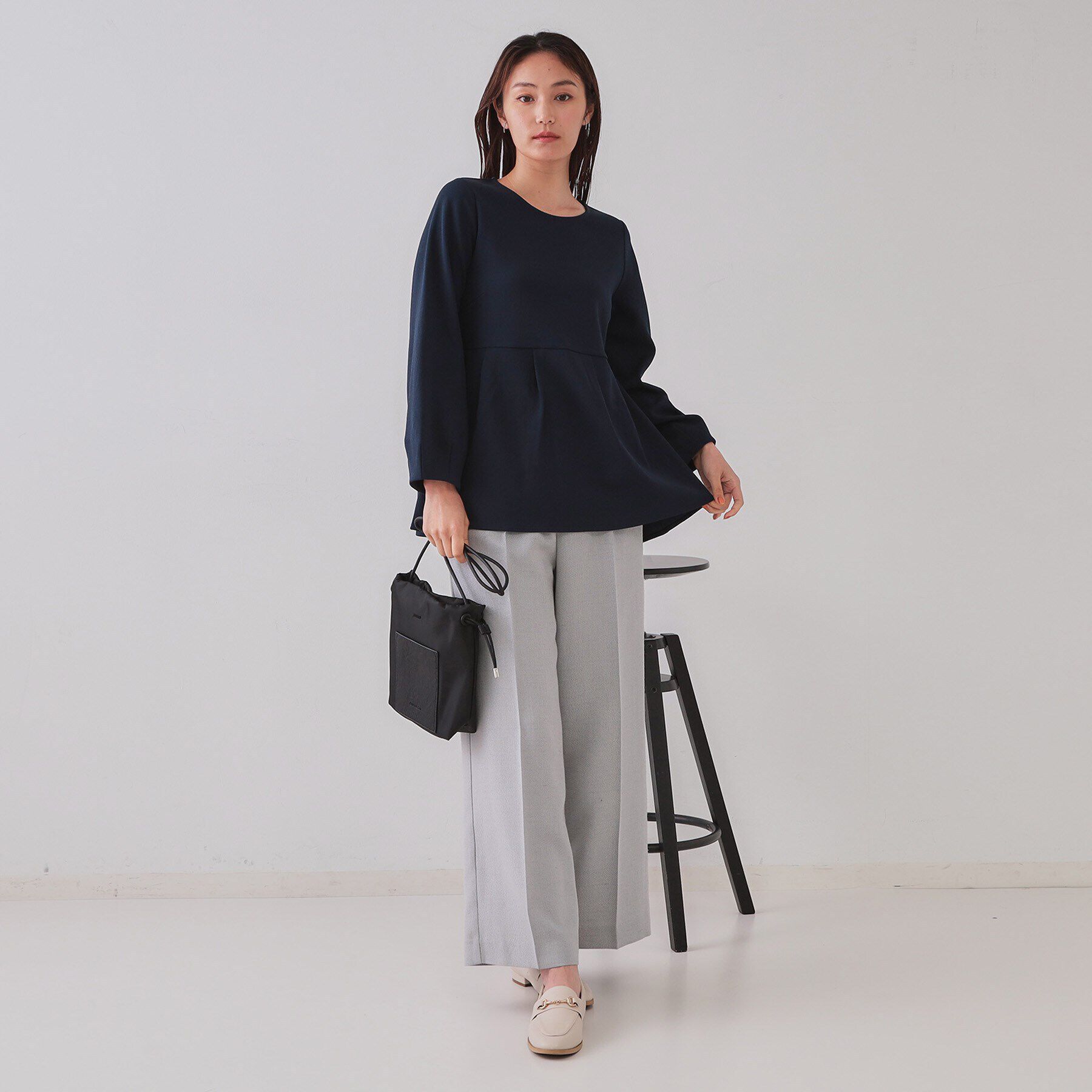 OPAQUE.CLIP「ペプラムトップス【UV/吸水速乾/洗濯機洗い可】」|Tシャツ・カットソー|