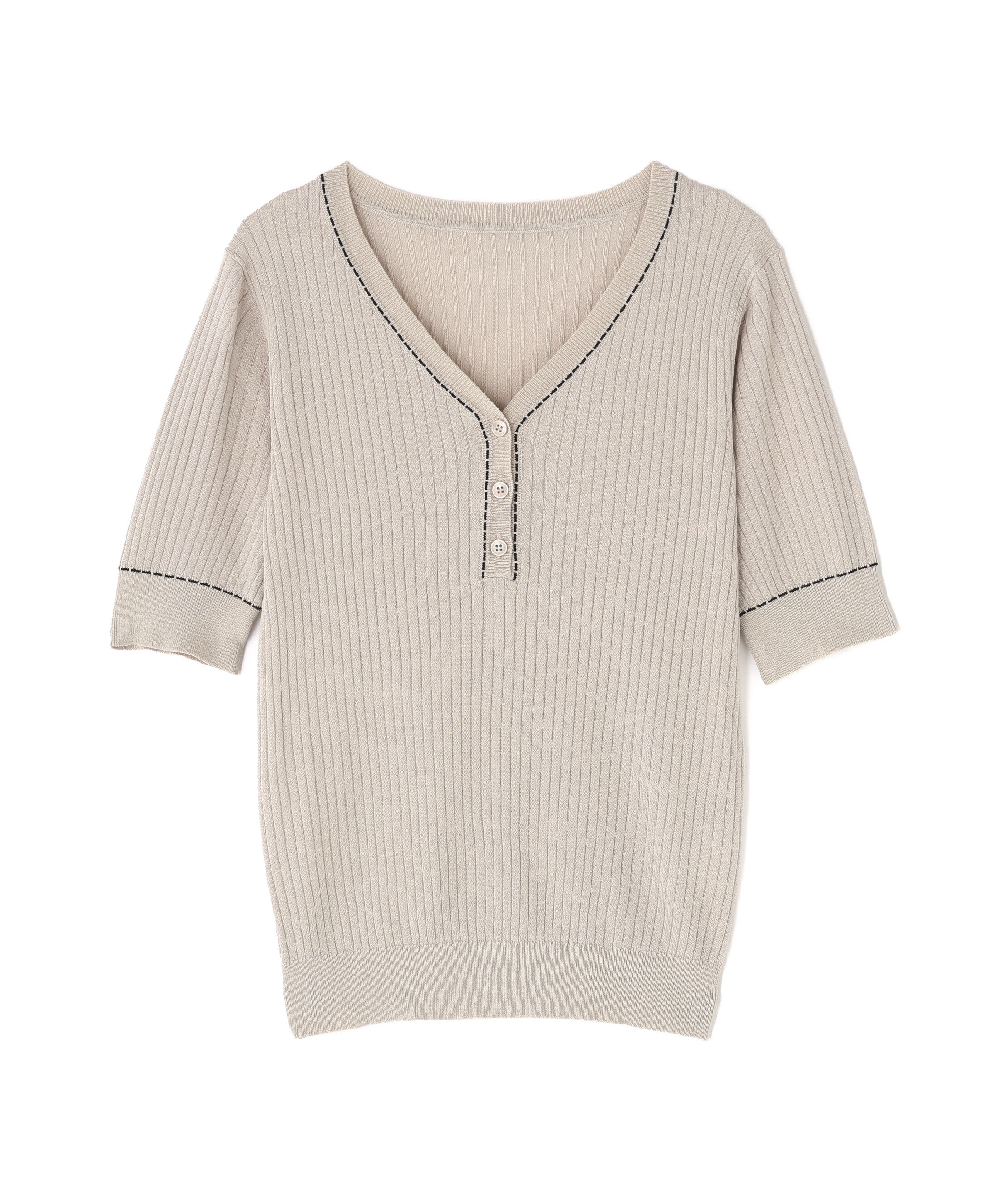  「フロントボタンステッチニット」|ニット・セーター|