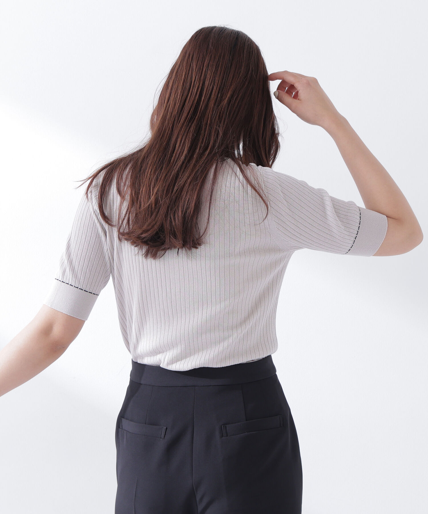  「フロントボタンステッチニット」|ニット・セーター|