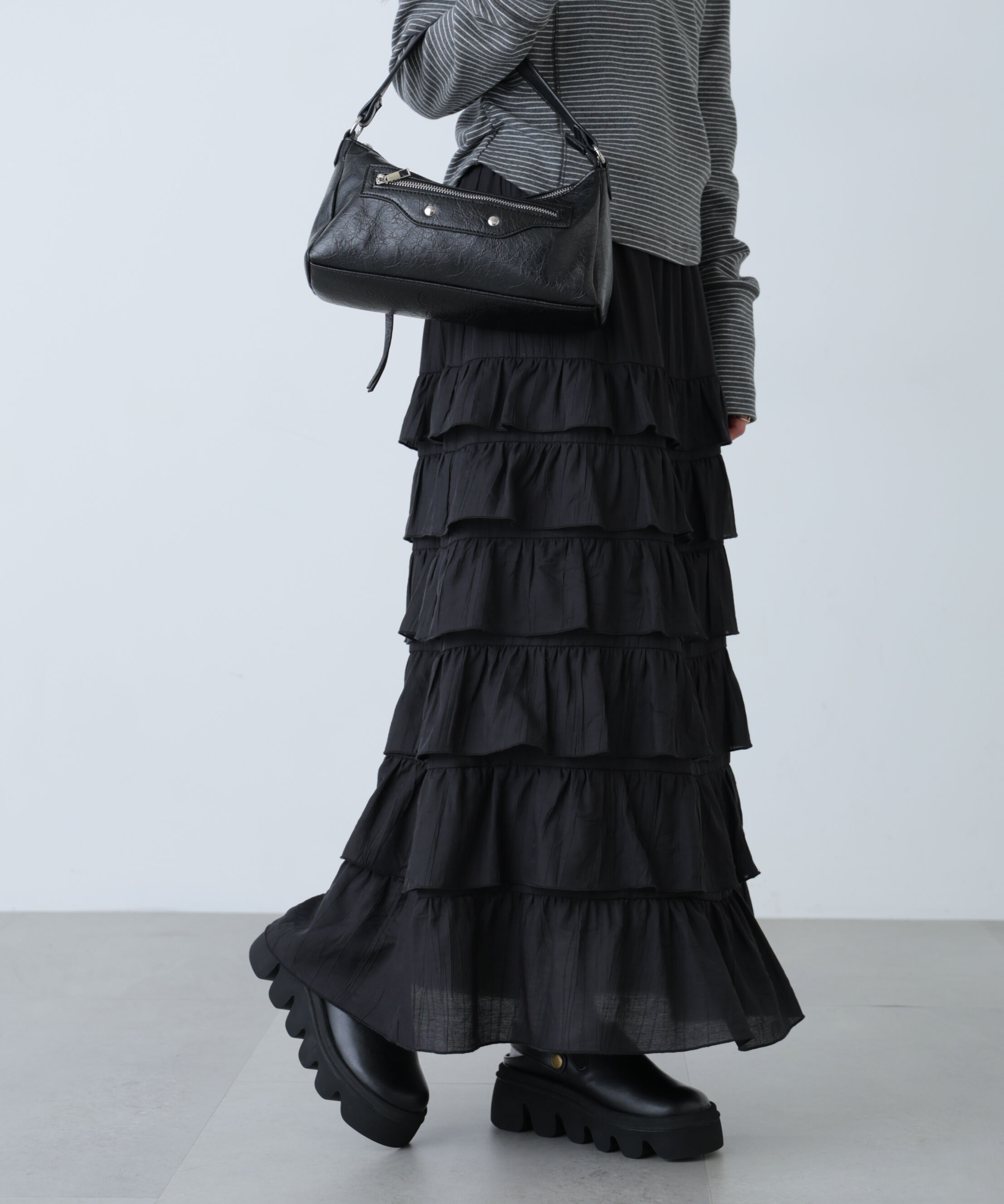  「フリルティアードナロースカート」|スカート|