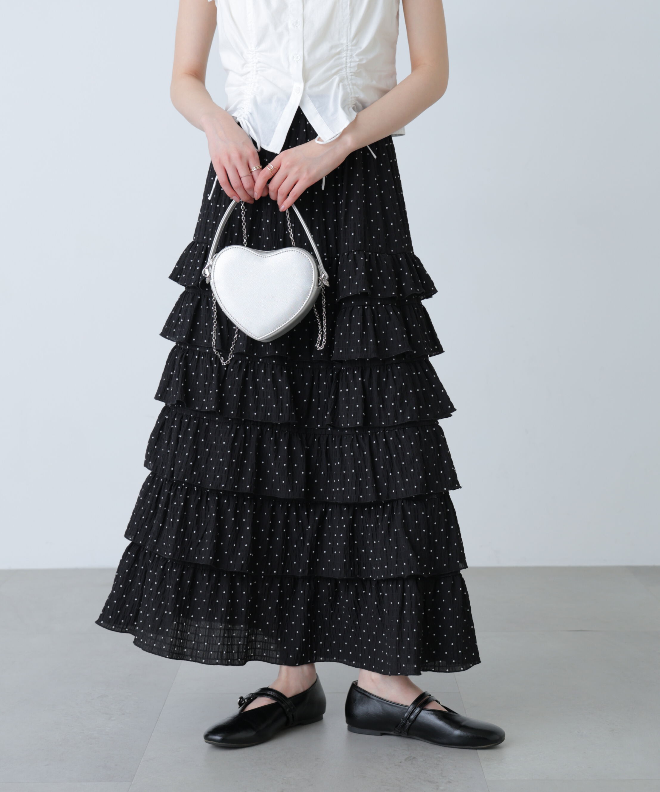  「フリルティアードナロースカート」|スカート|