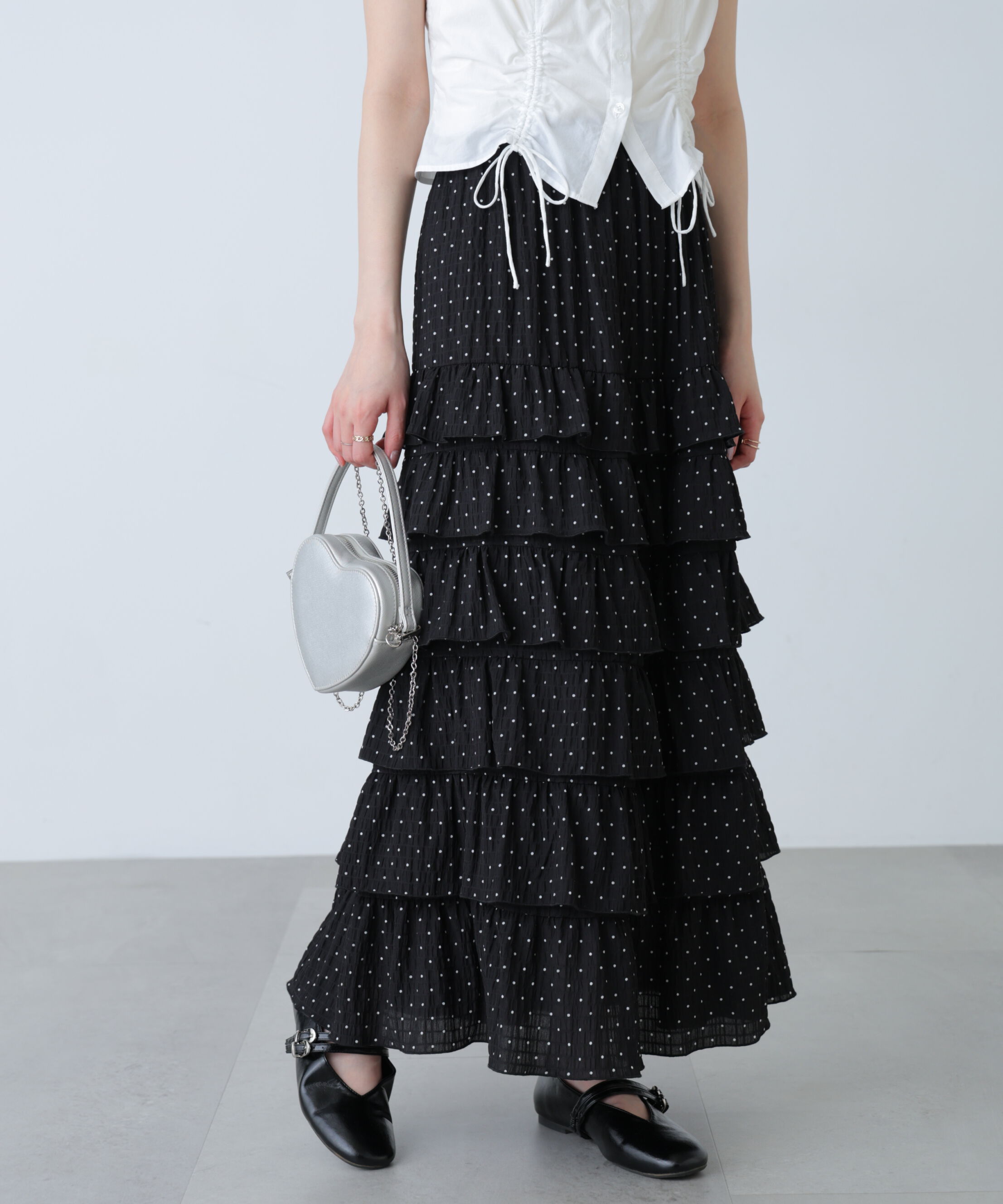  「フリルティアードナロースカート」|スカート|