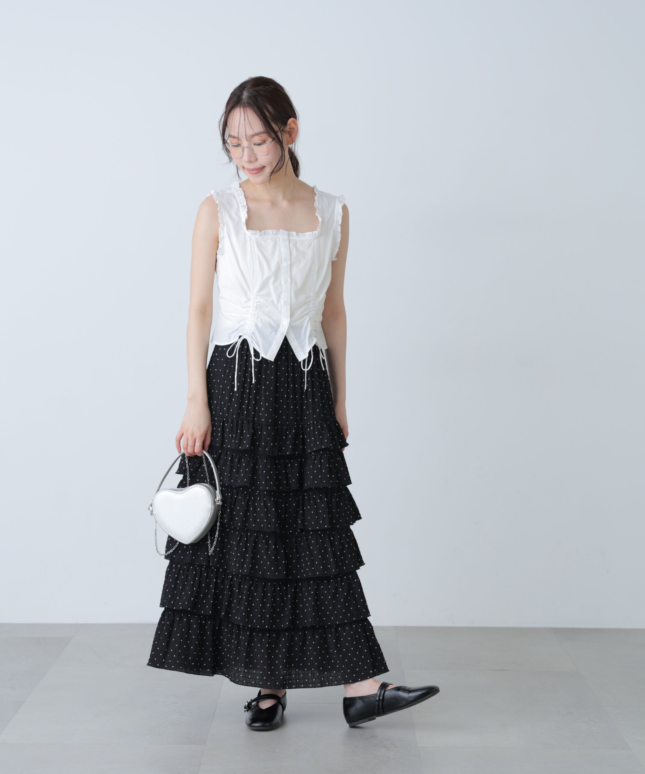  「フリルティアードナロースカート」|スカート|