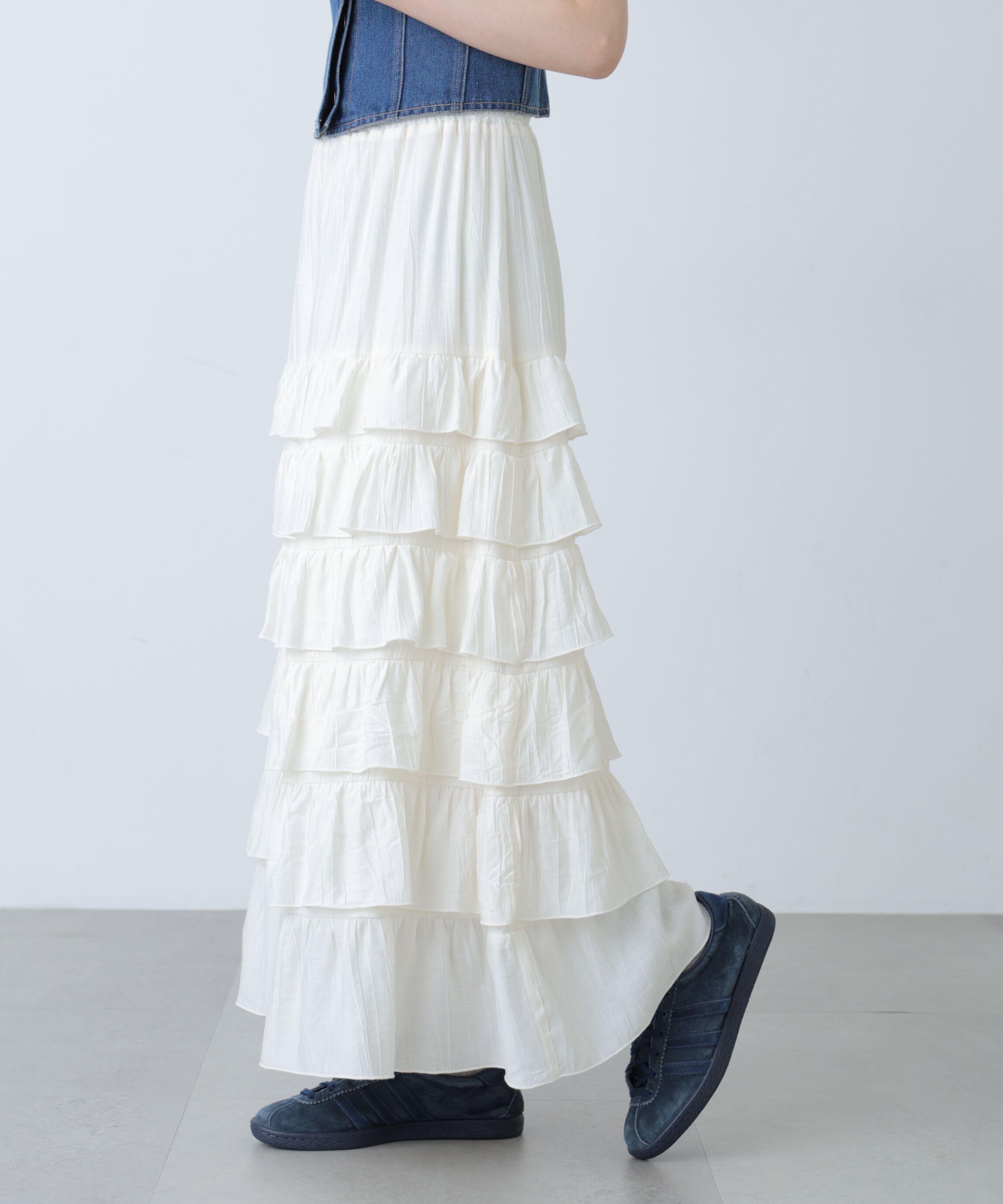  「フリルティアードナロースカート」|スカート|