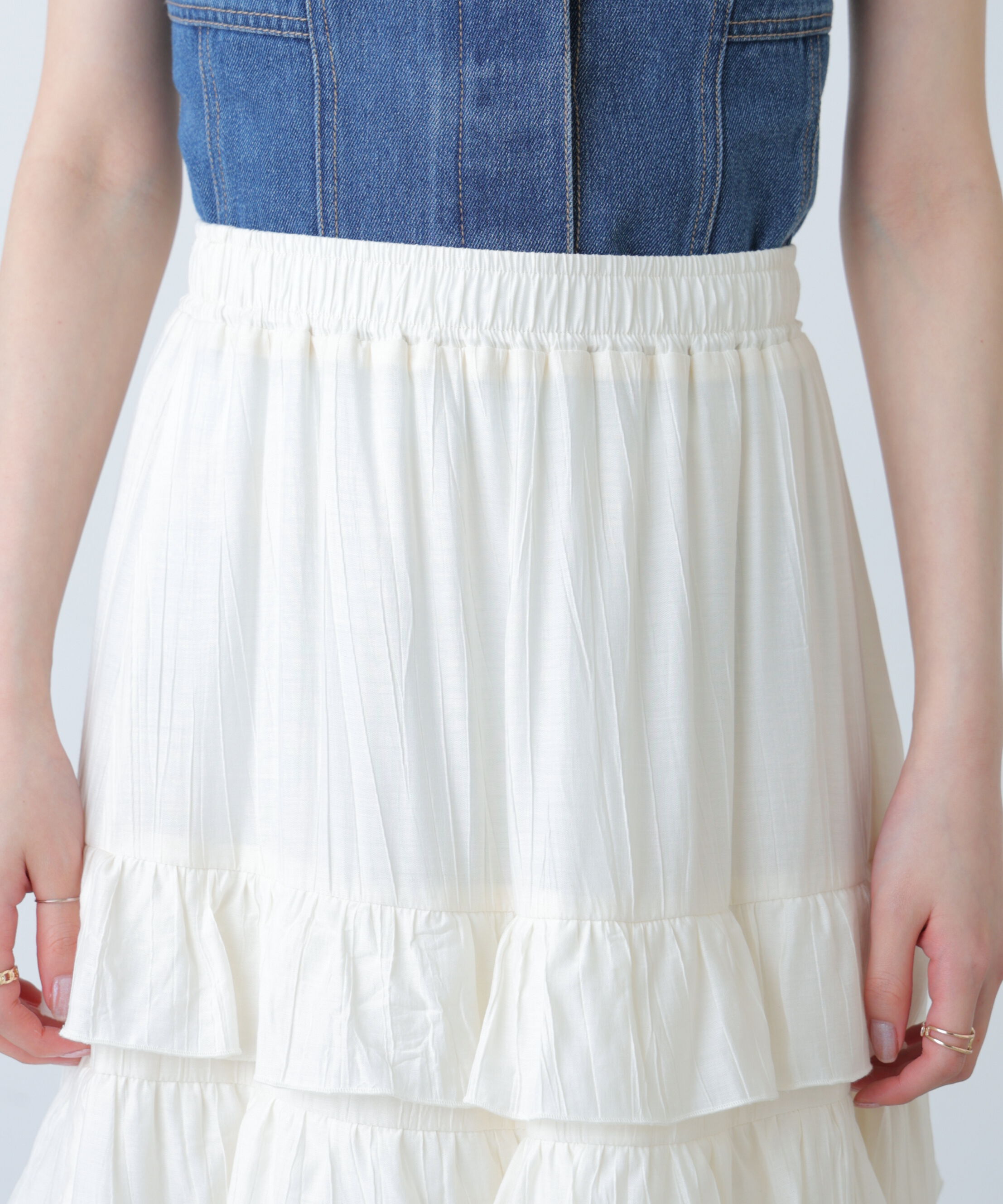  「フリルティアードナロースカート」|スカート|