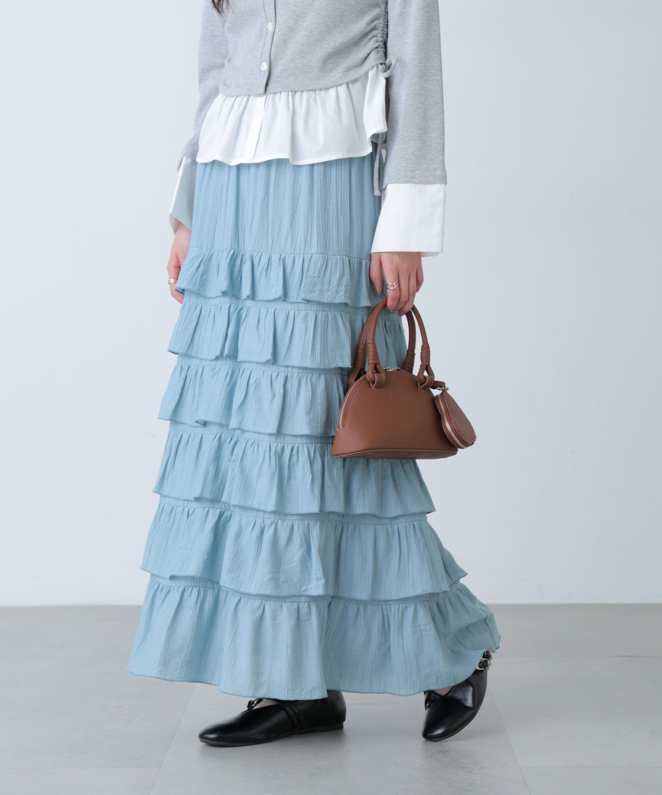  「フリルティアードナロースカート」|スカート|