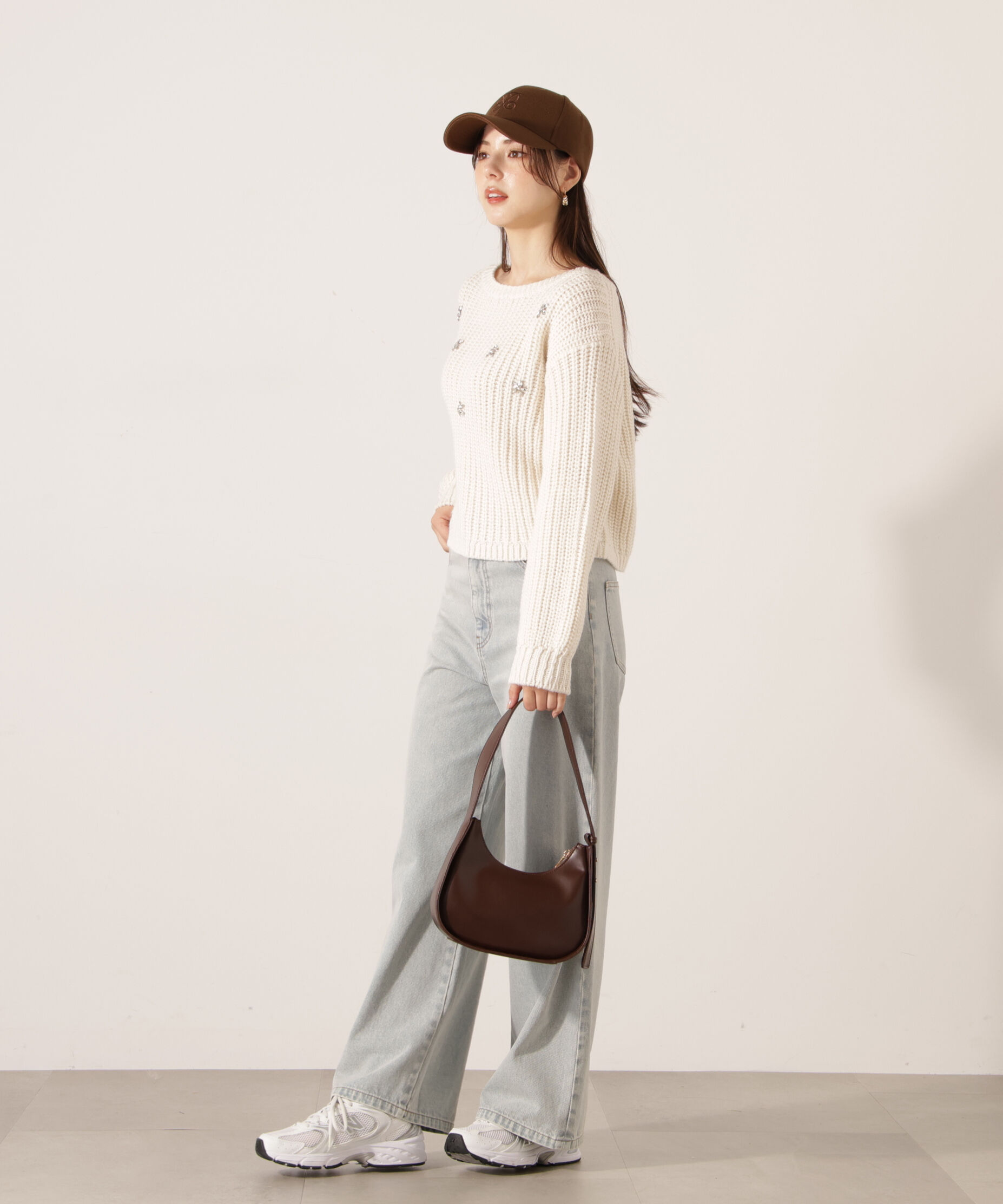 PROPORTION BODY DRESSING「ビジュー付畔ニット　25AW」|ニット・セーター|